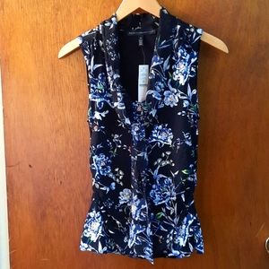 NWT White House Black Market floral shirt